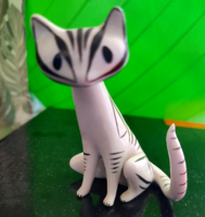 Hollóházi ritka art deco macska  figura