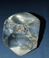 Transparent glass paperweight, damaged