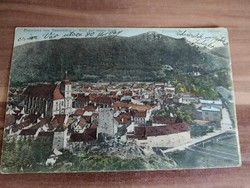 Antik képeslap, Erdély, Brassó, bélyegezve:1904