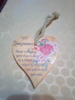 Gift item for ladies named Zsuzsanna new. Made of pine wood
