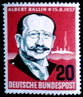 N266 / Németország 1957 Albert Ballin bélyeg postatiszta