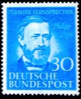 N161 / Németország 1952 75 éves a telefon Németországban bélyeg postatiszta