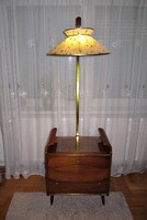 Retro art deco floor lamp with bedside table