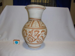 Korondi ceramic vase, floor vase - 32 cm - marked, monogrammed
