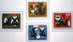 N340-3 / Németország 1960 Népjólét : Grimm mesék II. bélyegsor postatiszta