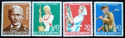N297-300 / Németország 1958 Népjólét : Mezőgazdaság bélyegsor postatiszta