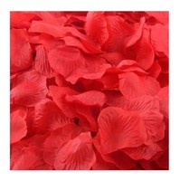 Wedding, party dek83 - 100 textile flower petals - poppy red
