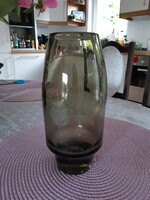 Gray mid-century glass vase