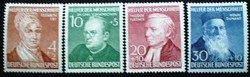 N156-9 / Németország 1952 Népjólét : Az emberiség segítői III. bélyegsor postatiszta