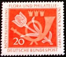 N254 / Németország 1957 Bélyegkiállítás Köln bélyeg postatiszta