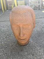 German terracotta statue, marked with the size of a human head, approx. 10 kg!