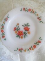 Arcopal  virágos tányér tejüveg