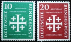 N235-6 / Németország 1956 Evangélikus Egyháznap bélyegsor postatiszta