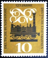 N345 / Németország 1960  125 éves a német vasút bélyeg postatiszta