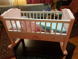 Zapf 7703236 wooden cradle for toy doll - baby annabell new