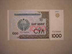 Uzbekistan - 1000 som 2001 unc