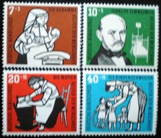 N243-6 / Németország 1956 Népjólét : gyermekgondozás bélyegsor postatiszta