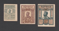10 Bani - 25 Bani - 50 Bani - 1917 (F+) (aUNC) (EF-) Ferdinand I. (Romania)
