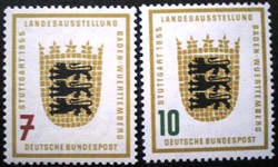N212-3 / Németország 1955 Baden-Württembergi Kiállítás bélyegsor postatiszta