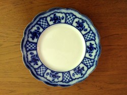 Cobalt blue, English porcelain faience flat serving bowl, undamaged.
