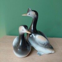 A pair of porcelain figurines of wild ducks from Raven House