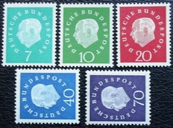 N302-6 / Németország 1959 Theodor Heuss III. bélyegsor postatiszta