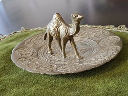 Copper bowl camel figure