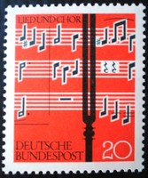 N380 / Németország 1962 Kóruséneklés bélyeg postatiszta