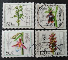Bb724-7p / Germany - Berlin 1984 public welfare : orchids stamp series sealed
