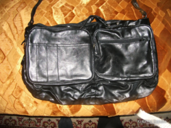 Old multi-drawer, collapsible black shoulder and hand bag
