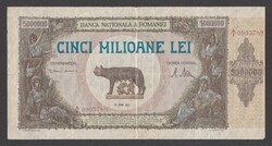 5 Million Lei 1947 (vg+) (﻿rare!!!)