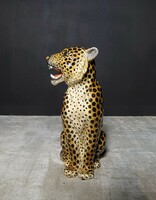 Medium size mcm ceramic panther, leopard, cheetah
