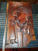 Wood carved statue image