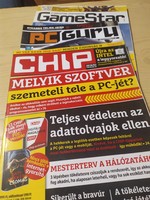 3 PC magazines/game star, pc guru, chip/