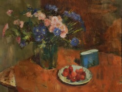 László Németh (1913-): cherry / still life