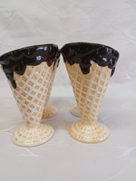 Ceramic ice cream cup, 4 pieces in one