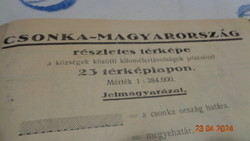 Térkép ..., " Csonka  Magyarország " , részletes térképe 1937