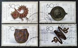 Bb789-92p / Germany - Berlin 1987 public welfare: gold and silver art stamped
