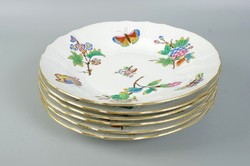 6 flat plates with Victoria pattern from Herend.