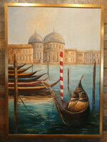 Velece with gondolas oil painting