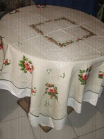 Cute light summer vintage floral tablecloth