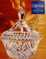 Cristal de france 24% lead crystal bonbonier brand new in box !!