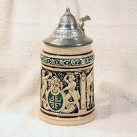 German beer cup with tin lid