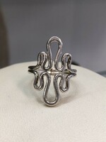 Silver design ring