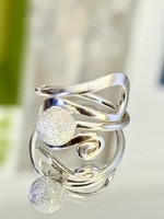 Fabulous art-deco style silver ring