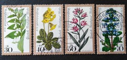Bb573-6p / Germany - Berlin 1978 public welfare. Wildflowers stamp line sealed
