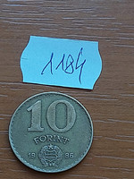 Hungarian People's Republic 10 forints 1986 aluminium-bronze 1184