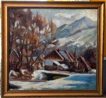 Antique Tatra landscape from the beginning of the 20th century, guaranteed to be old, with invoice