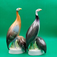 Miklós Veress couple of guinea fowl figurines from Hólloháza