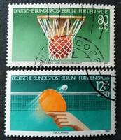 Bb732-3p / Germany - Berlin 1985 sports aid stamp set stamped